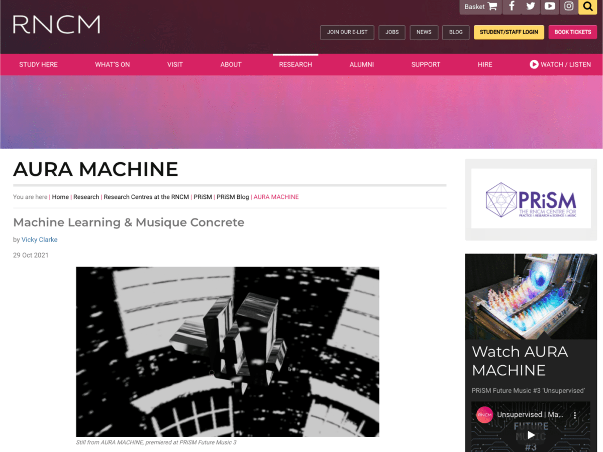 ARTICLE FOR PRISM, ROYAL NORTHERN COLLEGE OF&nbsp;MUSIC